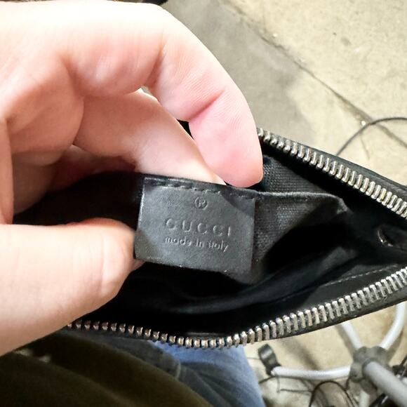 Gucci GG Supreme Messenger Bag Black/Grey 523599 Authentic Barely Used - Picture 7 of 8